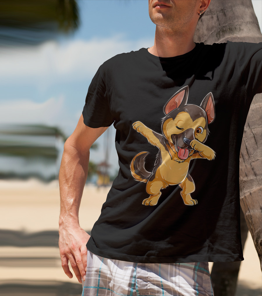 Dabbing German Shepherd Puppy Dance Boys Lover16 T-Shirt