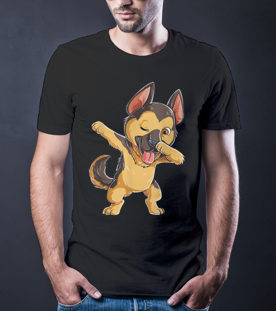 Dabbing German Shepherd Puppy Dance Boys Lover16 T-Shirt