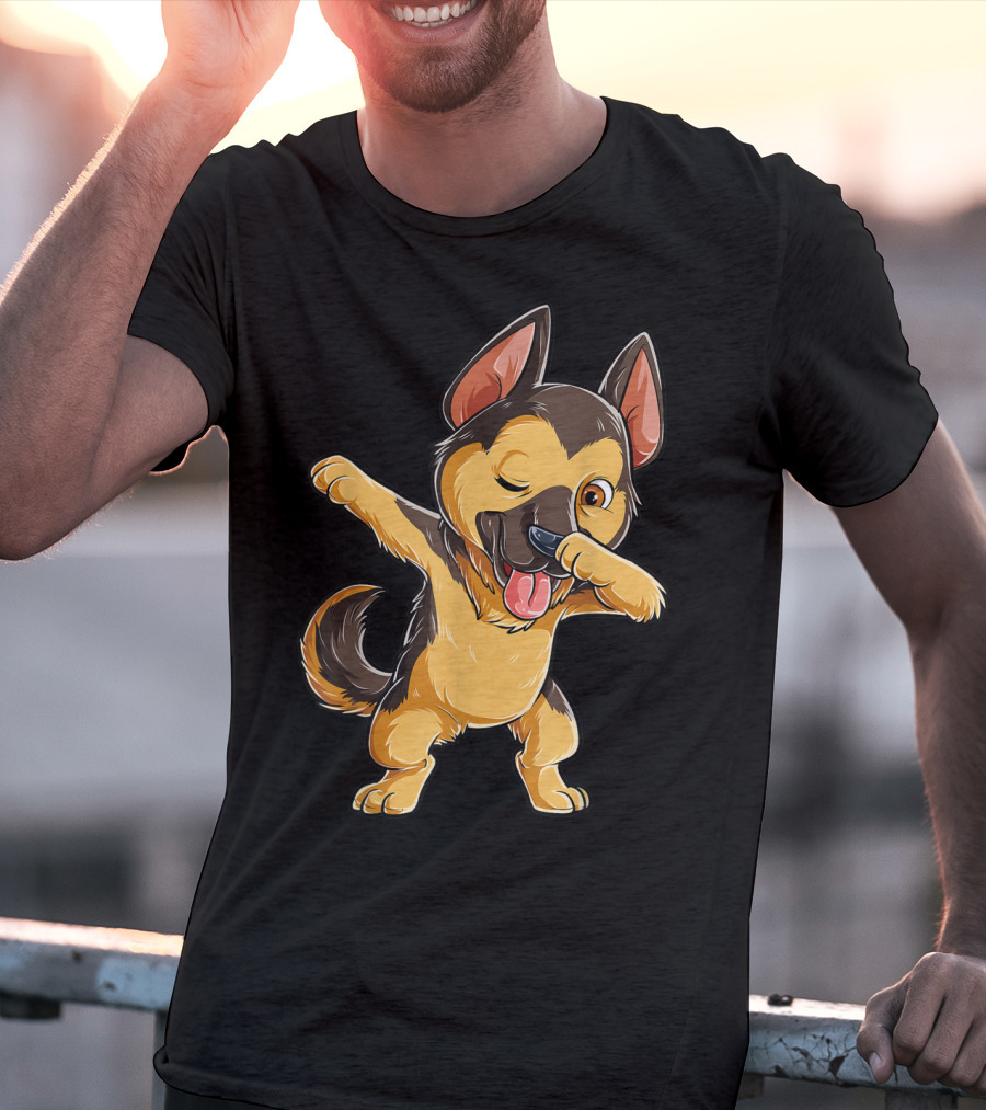 Dabbing German Shepherd Puppy Dance Boys Lover16 T-Shirt
