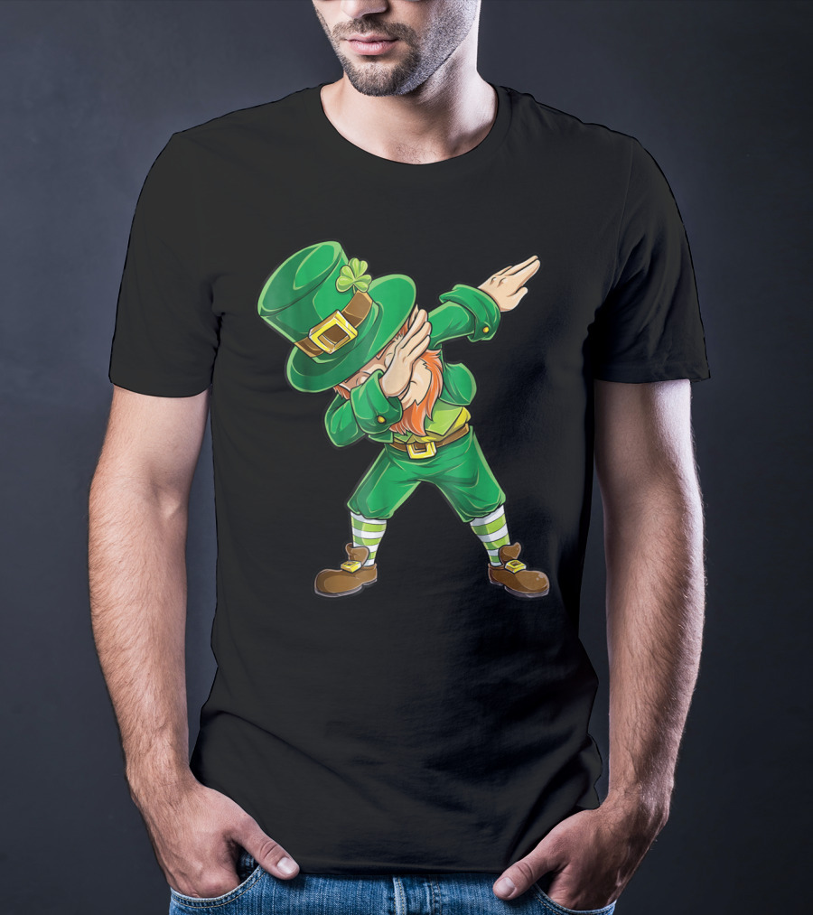 Dabbing Leprechaun St Patricks Day Boys Dab20 Dance Pose T-Shirt