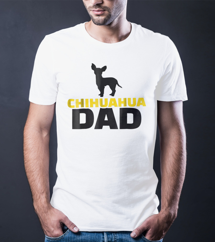Chihuahua Dad Silhouette T-Shirt