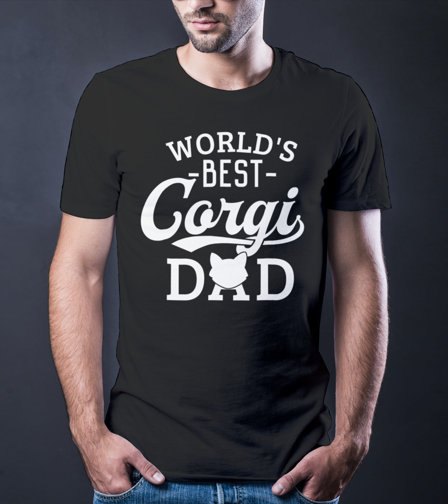 World's Best Corgi Dad Funny T-Shirt