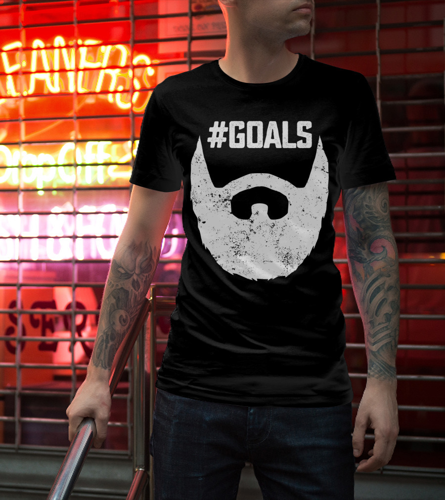 Goals Beard For Bearded Dad Husband T-Shirt
