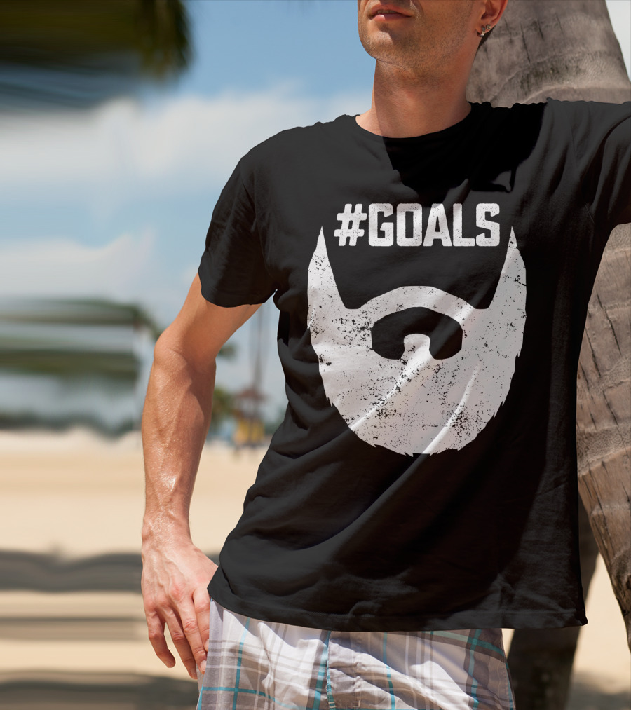 Goals Beard For Bearded Dad Husband T-Shirt