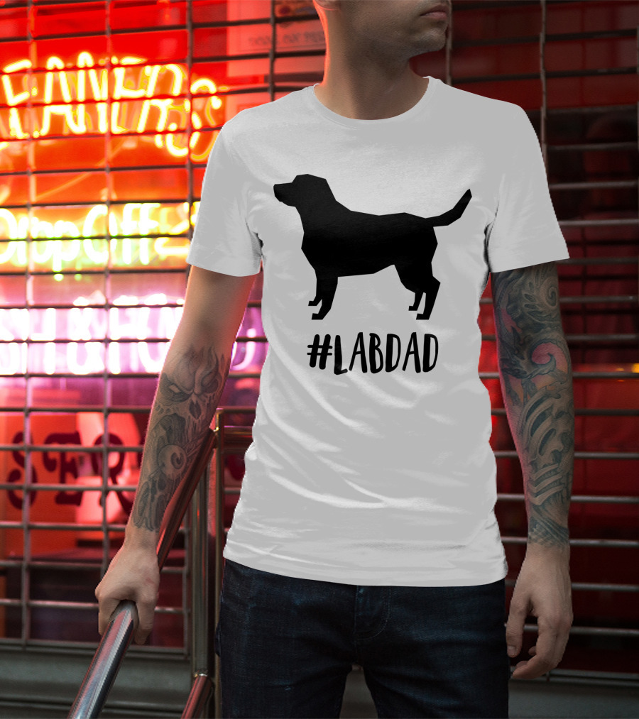 LABDAD Yellow Black Labrador Retriever Dog T-Shirt