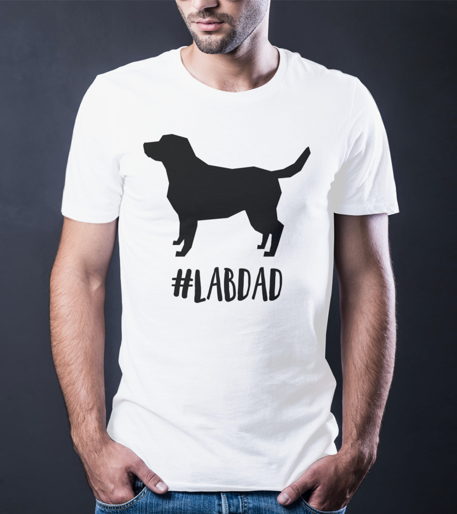 LABDAD Yellow Black Labrador Retriever Dog T-Shirt