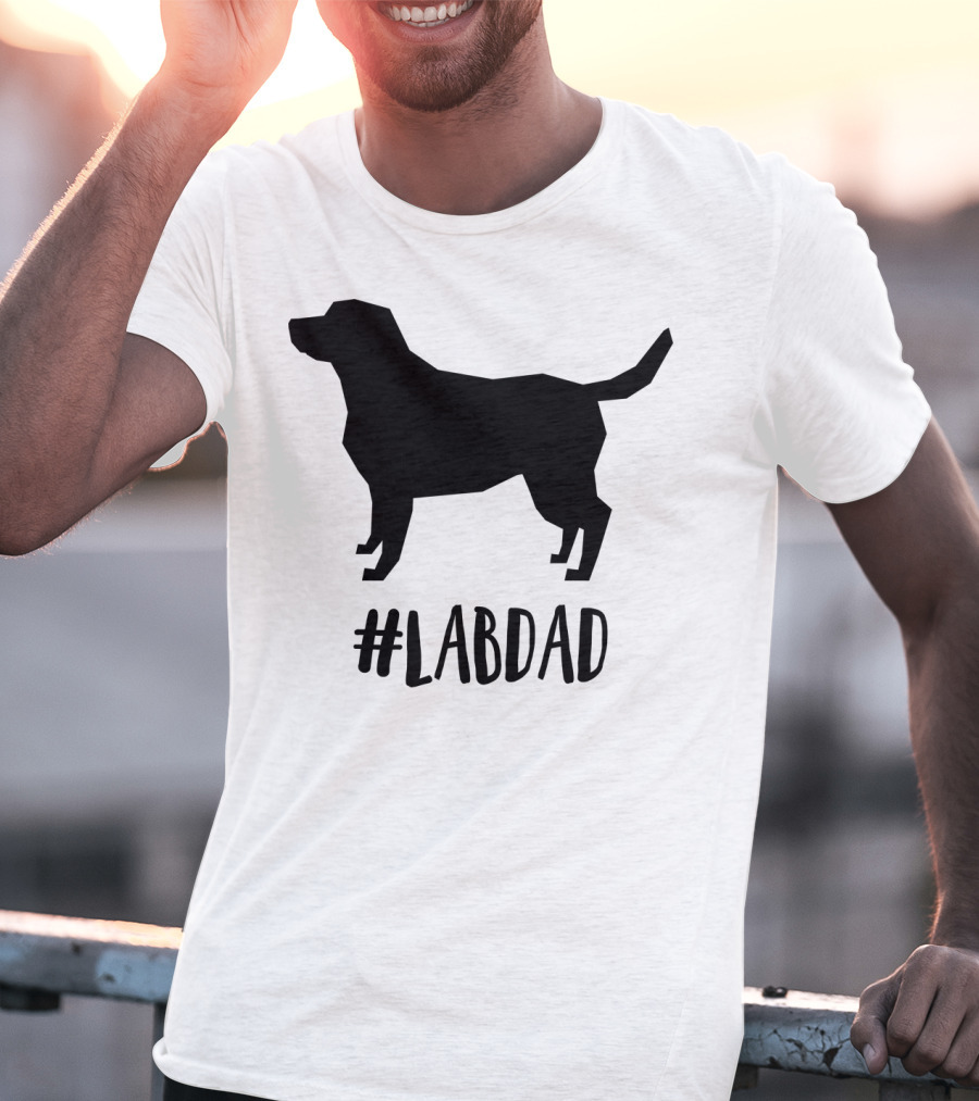 LABDAD Yellow Black Labrador Retriever Dog T-Shirt