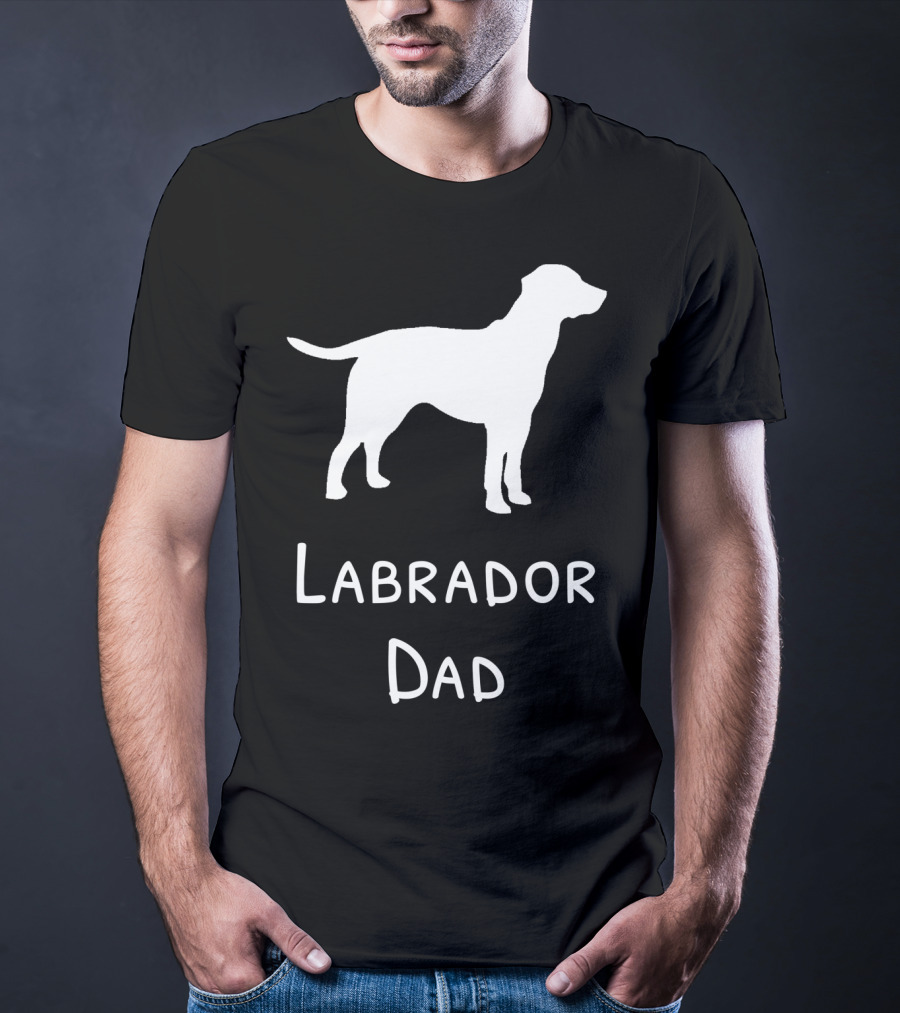 Labrador Dad Silhouette Canine Father's Day T-Shirt