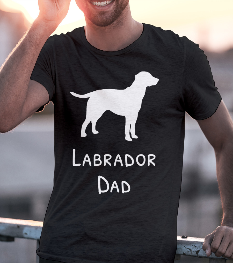 Labrador Dad Silhouette Canine Father's Day T-Shirt