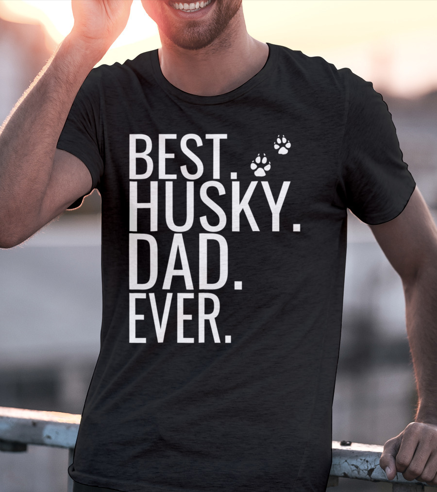 BEST HUSKY DAD EVER Mens Best Husky Dad Ever For Dog Lovers93 T-Shirt