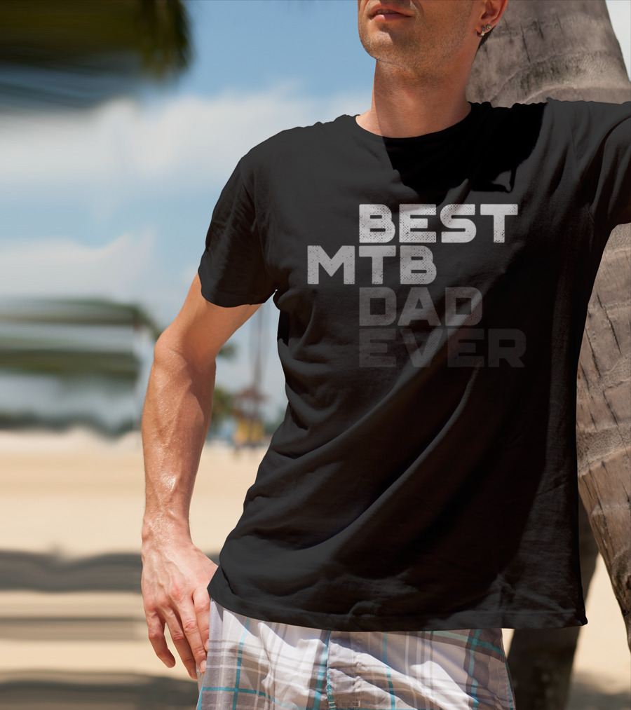 Best MTB Dad Ever Mountain Bike Vintage MTB Mens T-Shirt