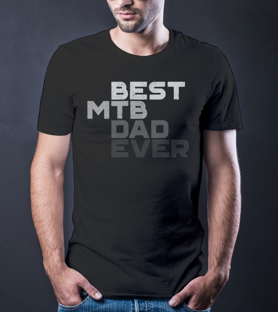 Best MTB Dad Ever Mountain Bike Vintage MTB Mens T-Shirt