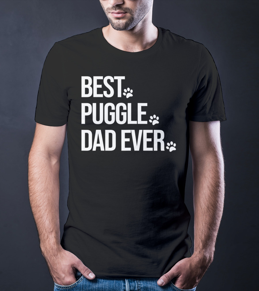 Best Puggle Dad Ever Paws T-Shirt