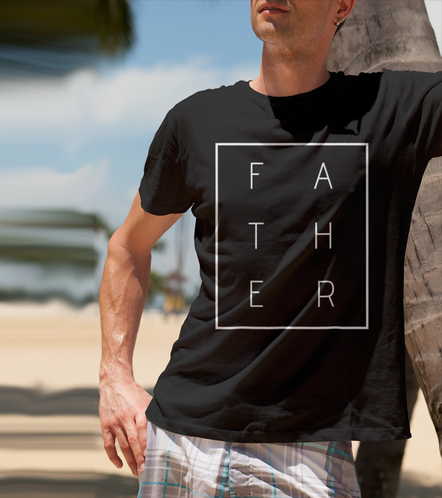 Father Minimalist Mens Fathers Dad Papa Daddy Pop64 T-Shirt