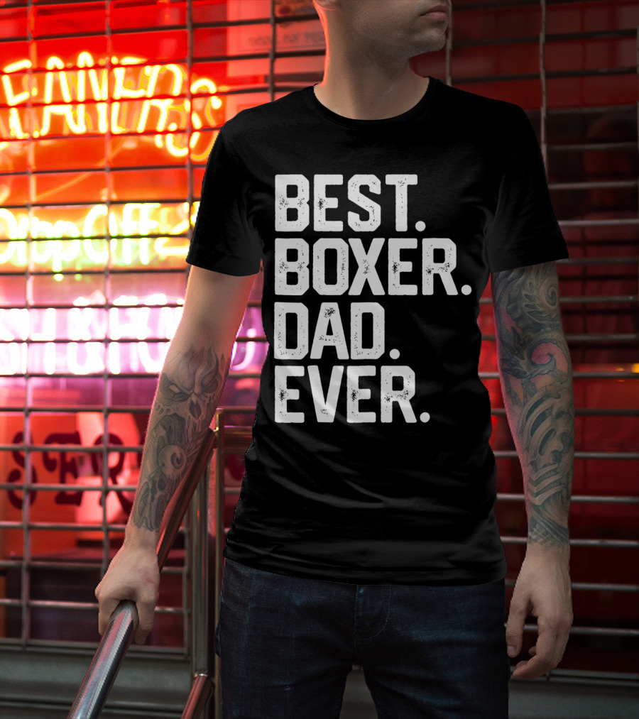 Best Boxer Dad Ever Mens Funny Dog Love Christmas22 T-Shirt