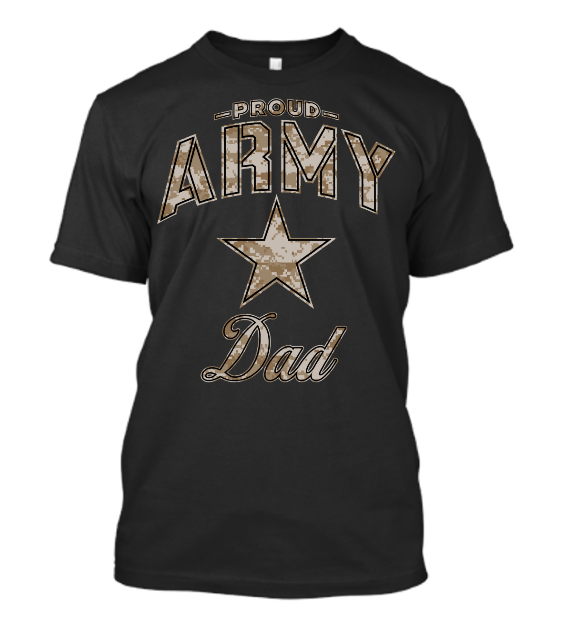 Proud Army Dad Camo78 Star T-Shirt