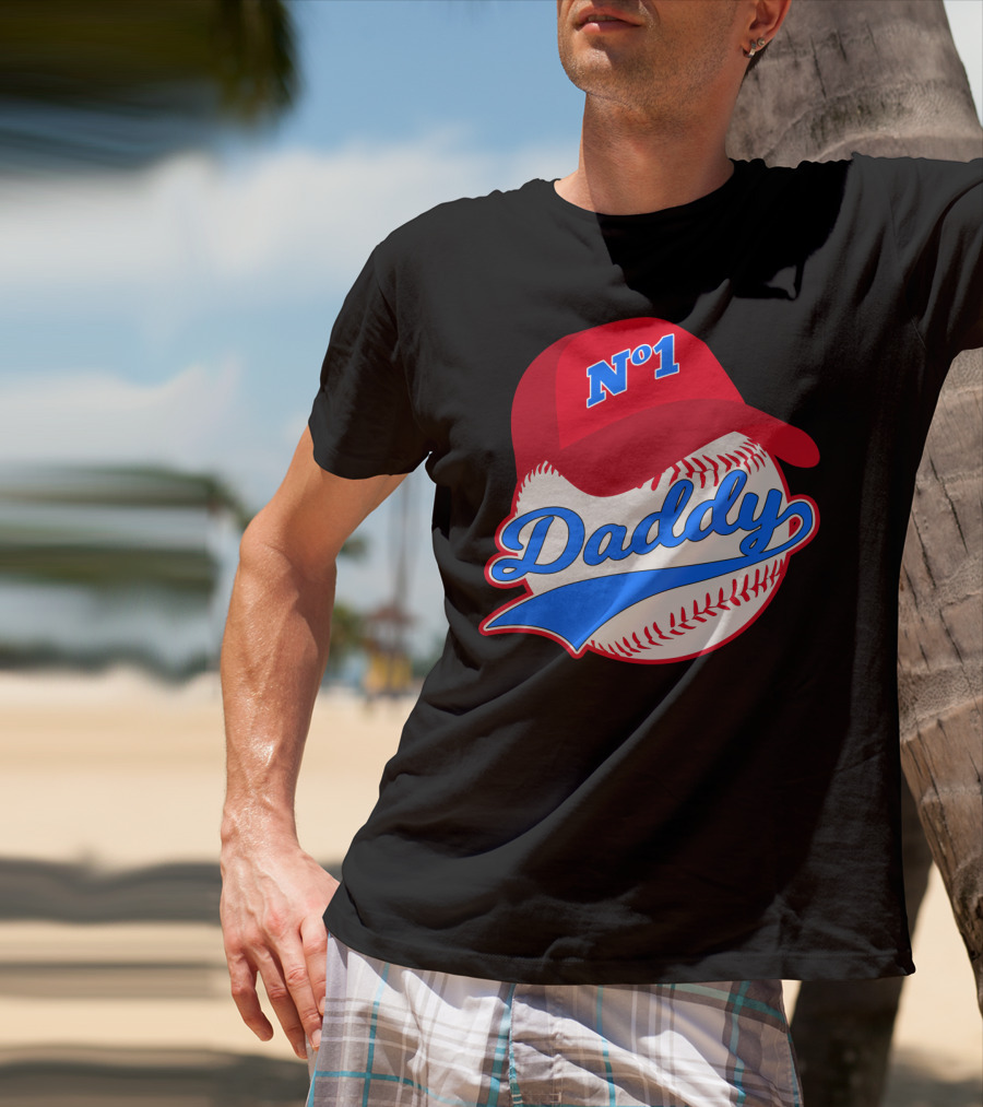No 1 Daddy Baseball Cap T-Shirt