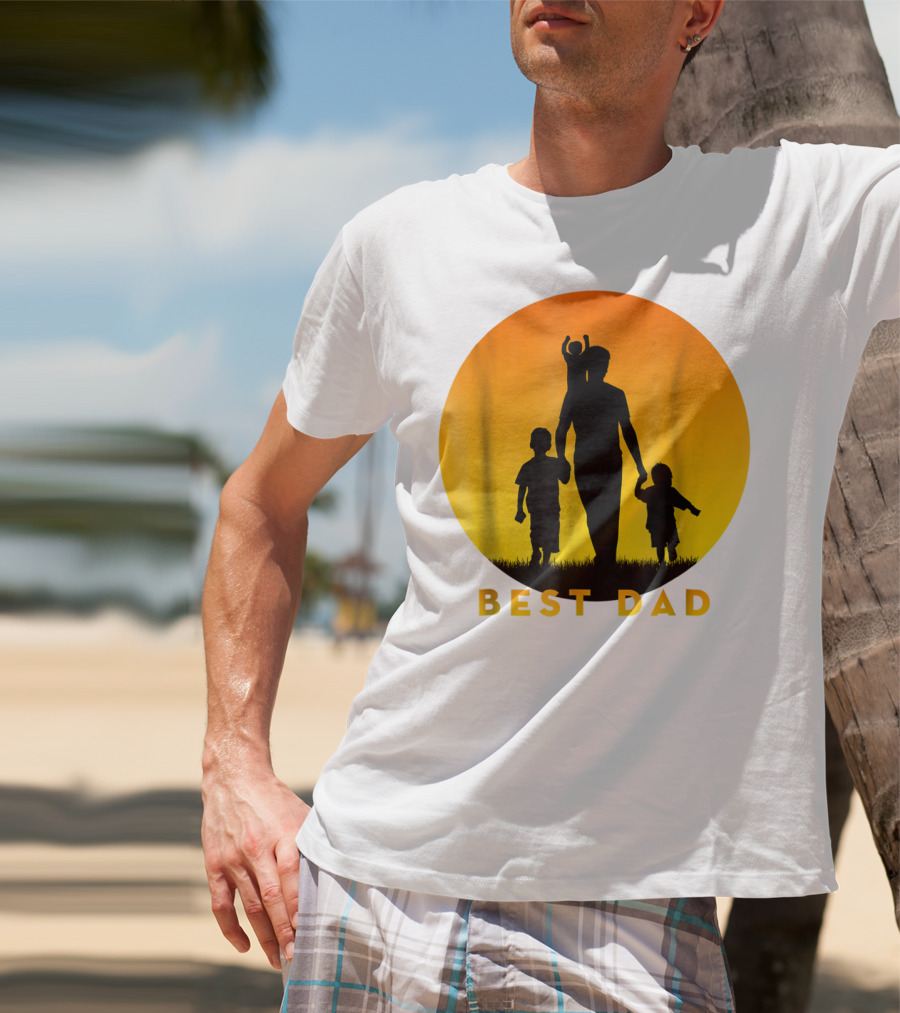 BEST BEST DAD Of 3 Kids Cool T-Shirt