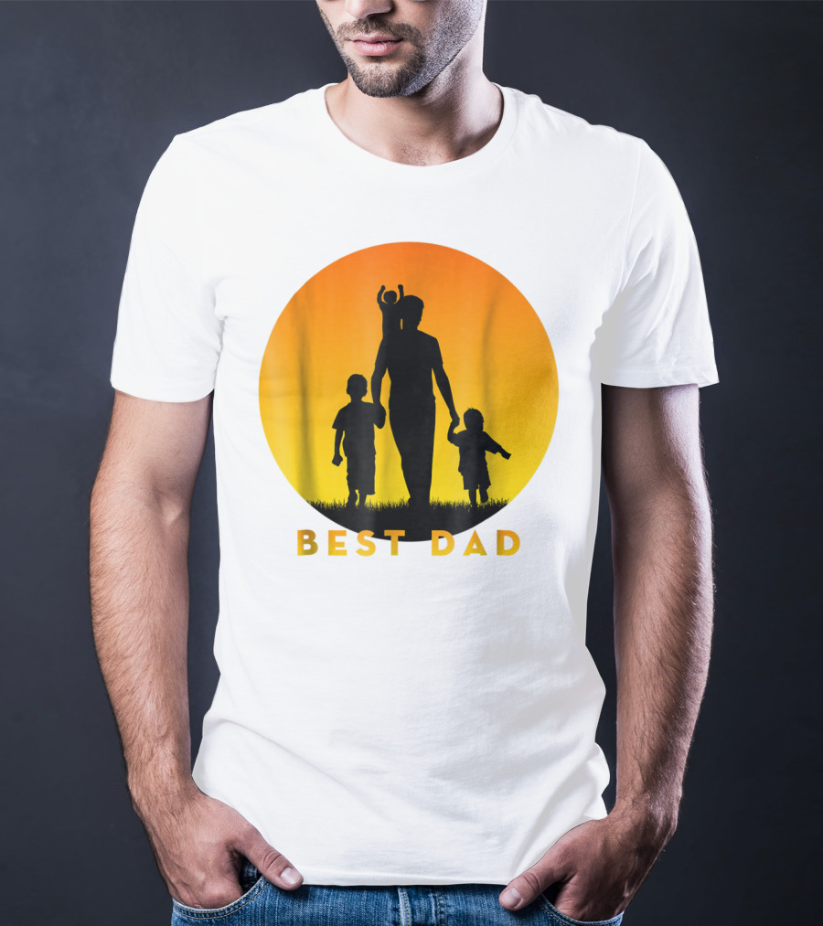 BEST BEST DAD Of 3 Kids Cool T-Shirt