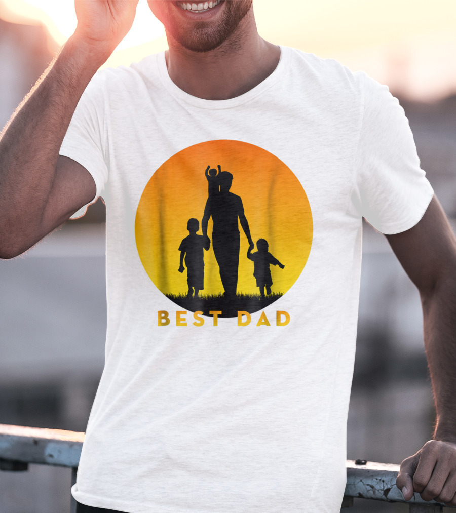 BEST BEST DAD Of 3 Kids Cool T-Shirt