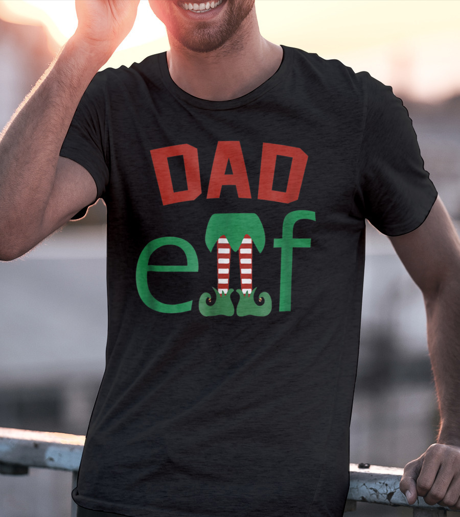 Dad Elf Christmas Family Matching Holiday T-Shirt