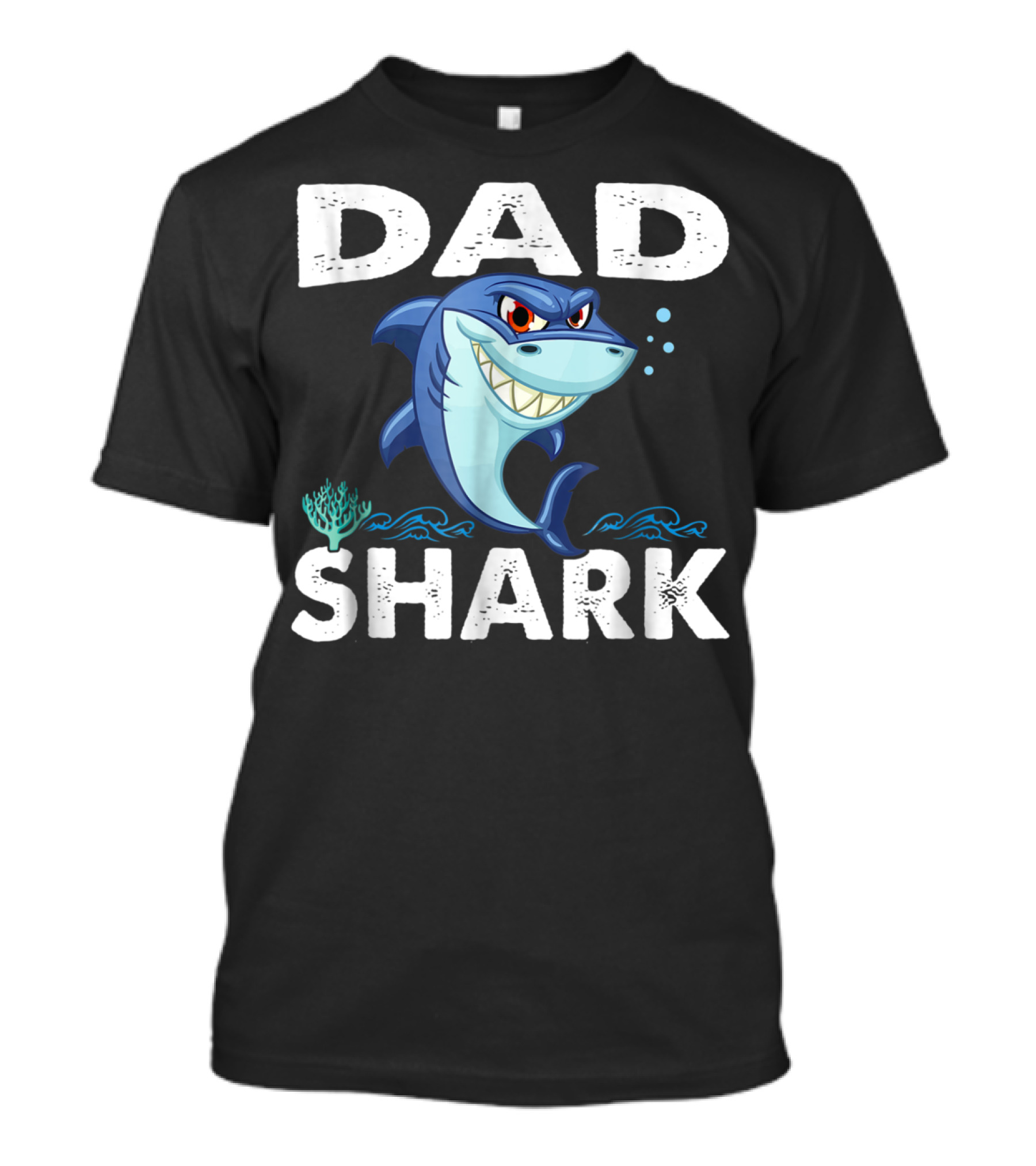 Dad Shark Awesome Funny Family Shark Fierce Cartoon T-Shirt