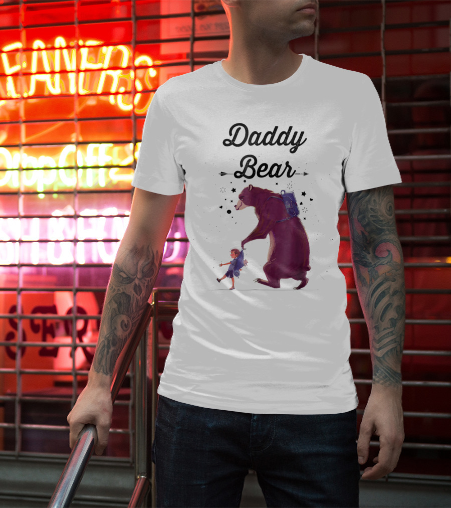 Daddy Bear Camping Papa Mens Dad Father T-Shirt