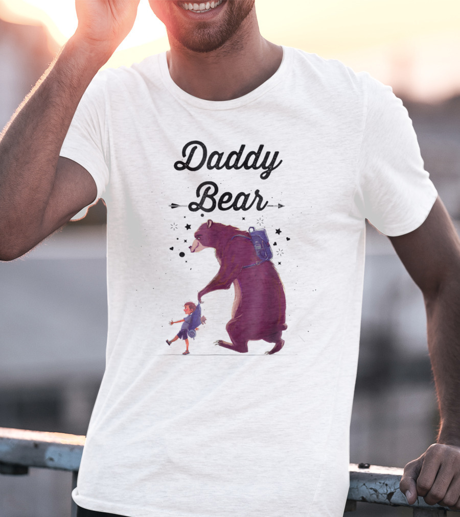 Daddy Bear Camping Papa Mens Dad Father T-Shirt