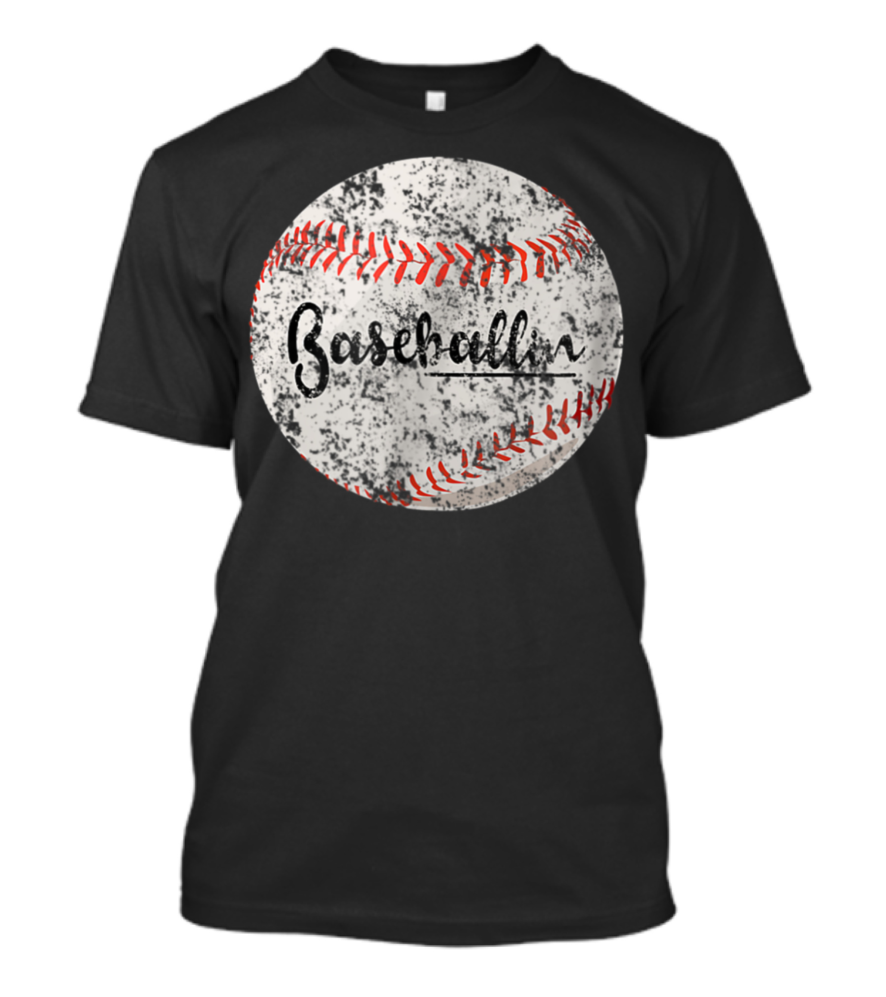 Baseballin Funny Baseball Player Grunge Baseball T-Shirt
