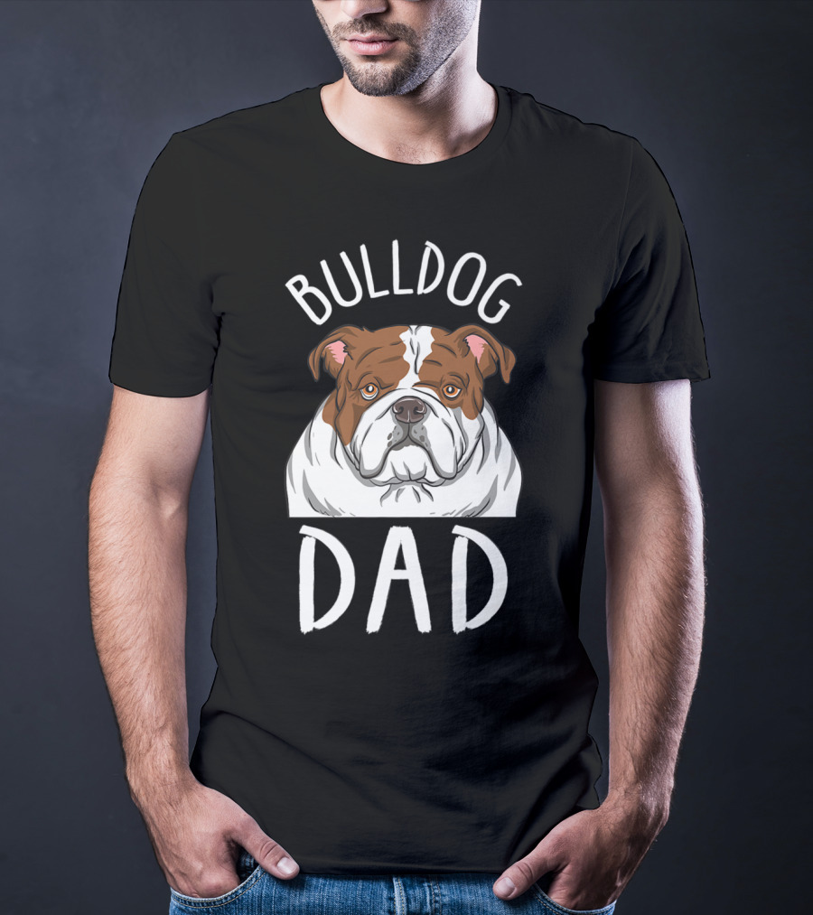 Bulldog Dad Mens Bulldog T-Shirt