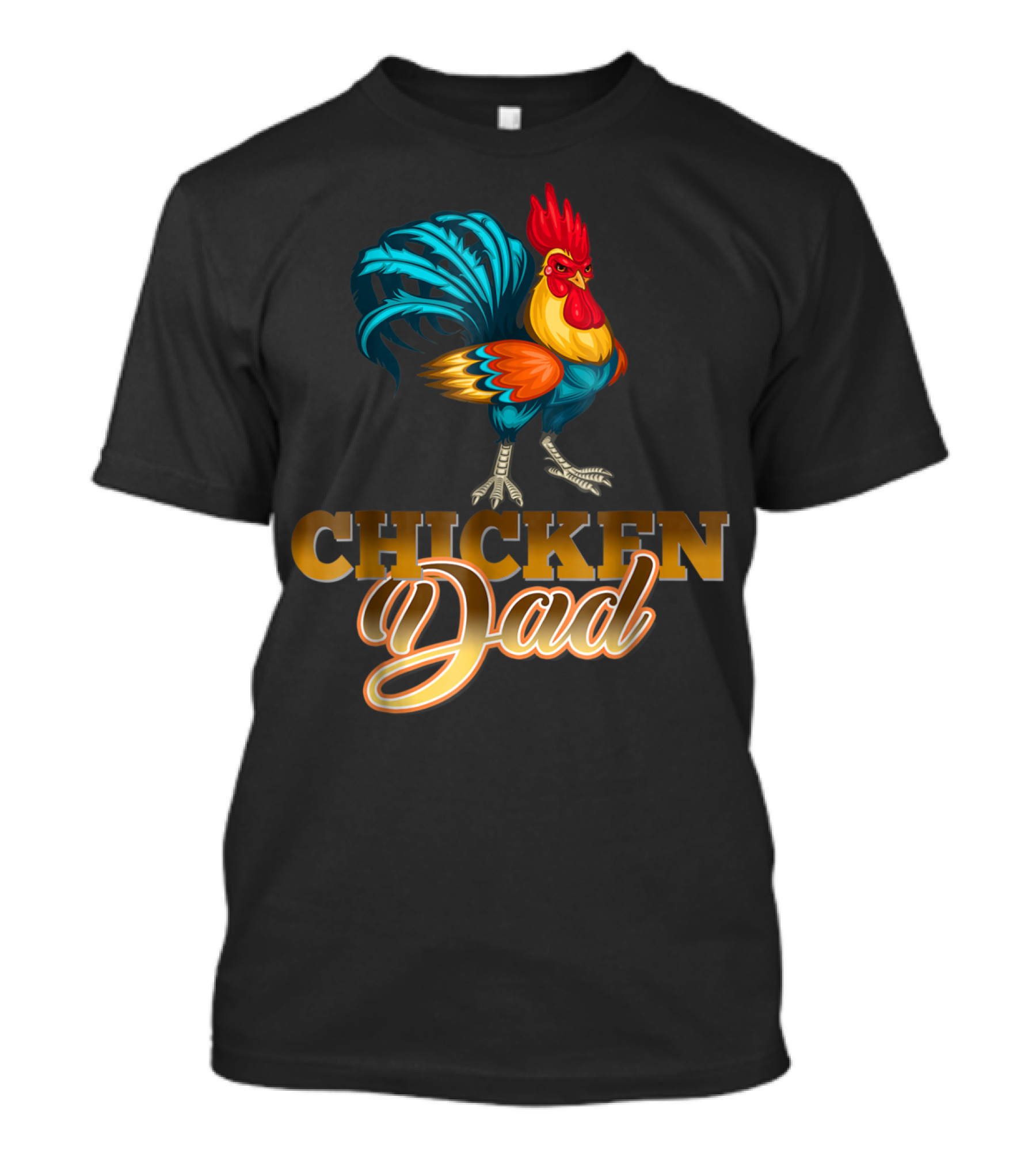 Chicken Dad Rooster Hen Farmers35 Funny T-Shirt
