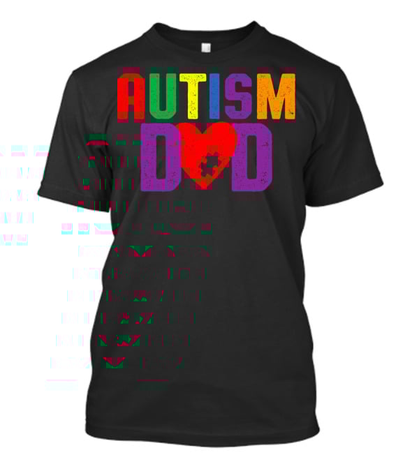 Autism Dad Heart Puzzle Piece Awareness 94 T-Shirt