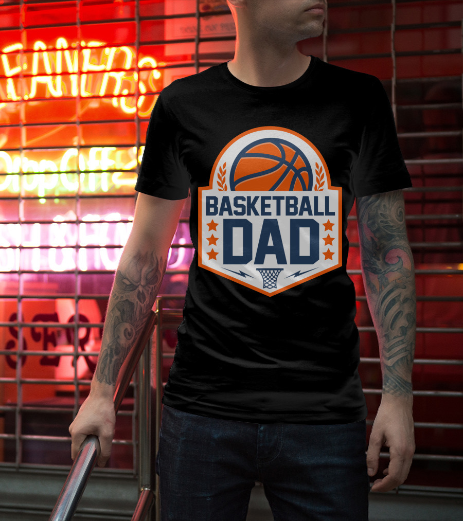 Basketball Dad Perfect Birthday Gift For Basketball Lovers T-Shirt