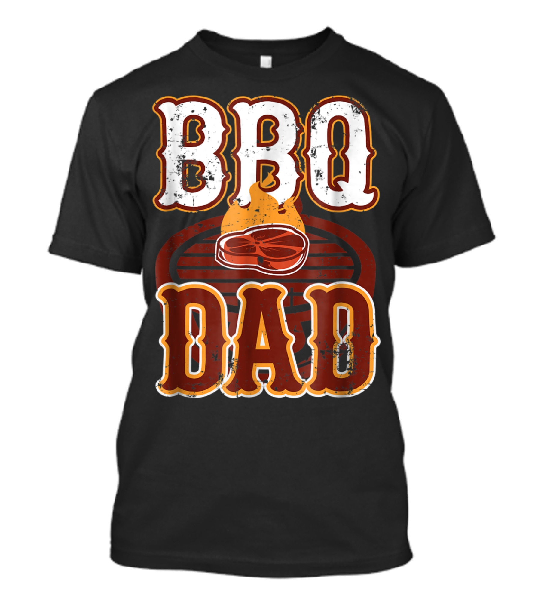 BBQ Dad Steak Grilling Flame Barbecue Dad T-Shirt