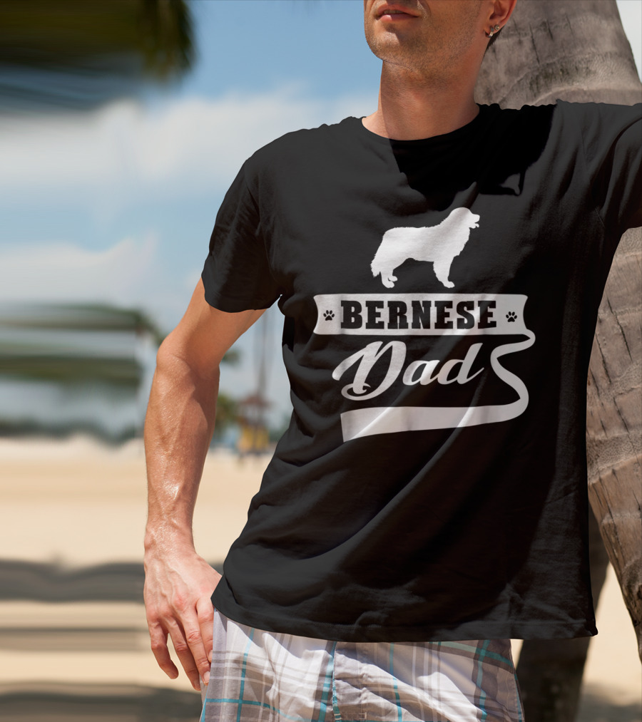 Bernese Dad Mens Dog Animal Lover T-Shirt