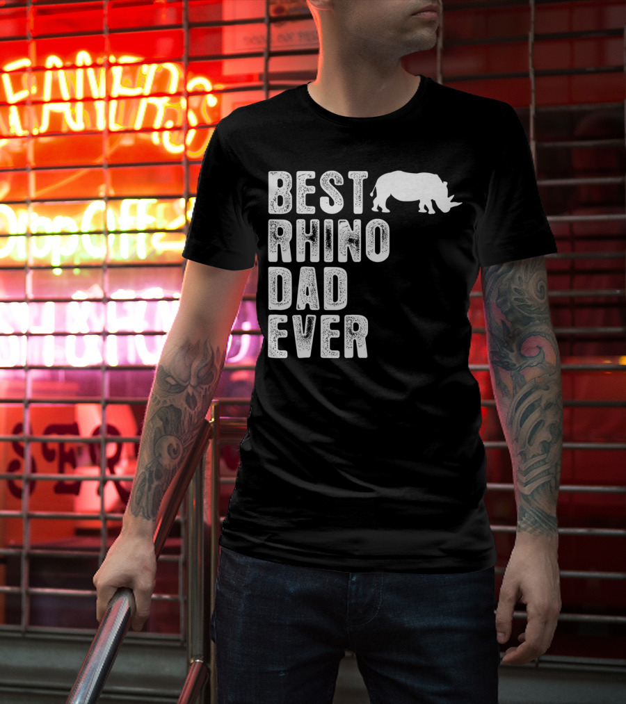 Best Rhino Dad Ever Rhinoceros T-Shirt