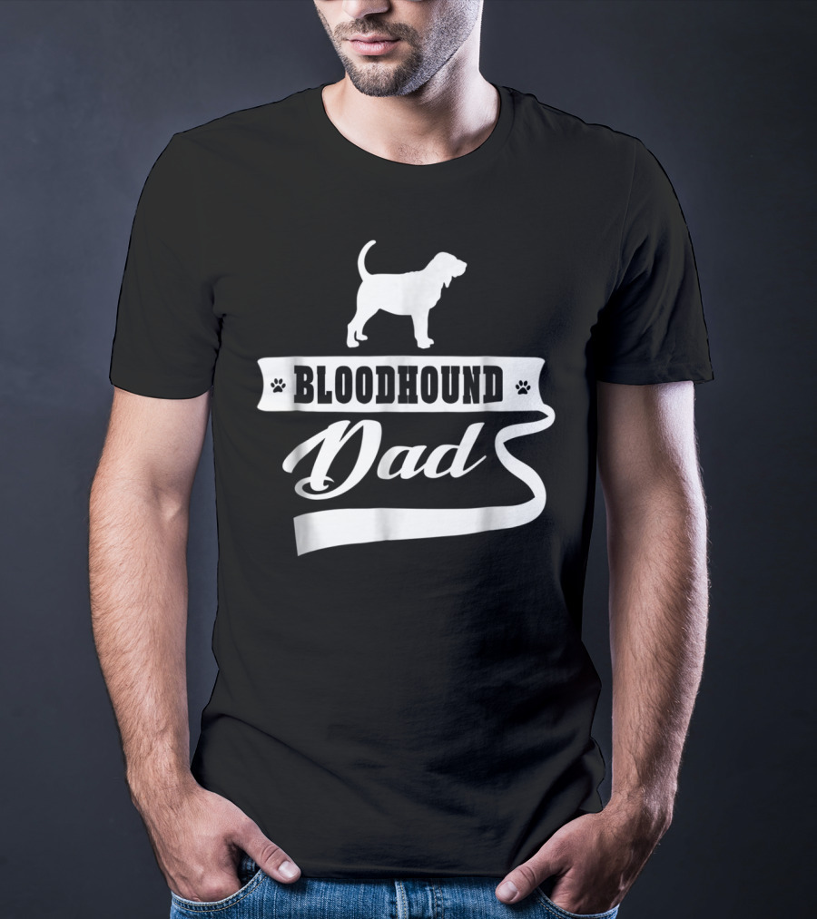 Bloodhound Dad Mens Dog Animal T-Shirt