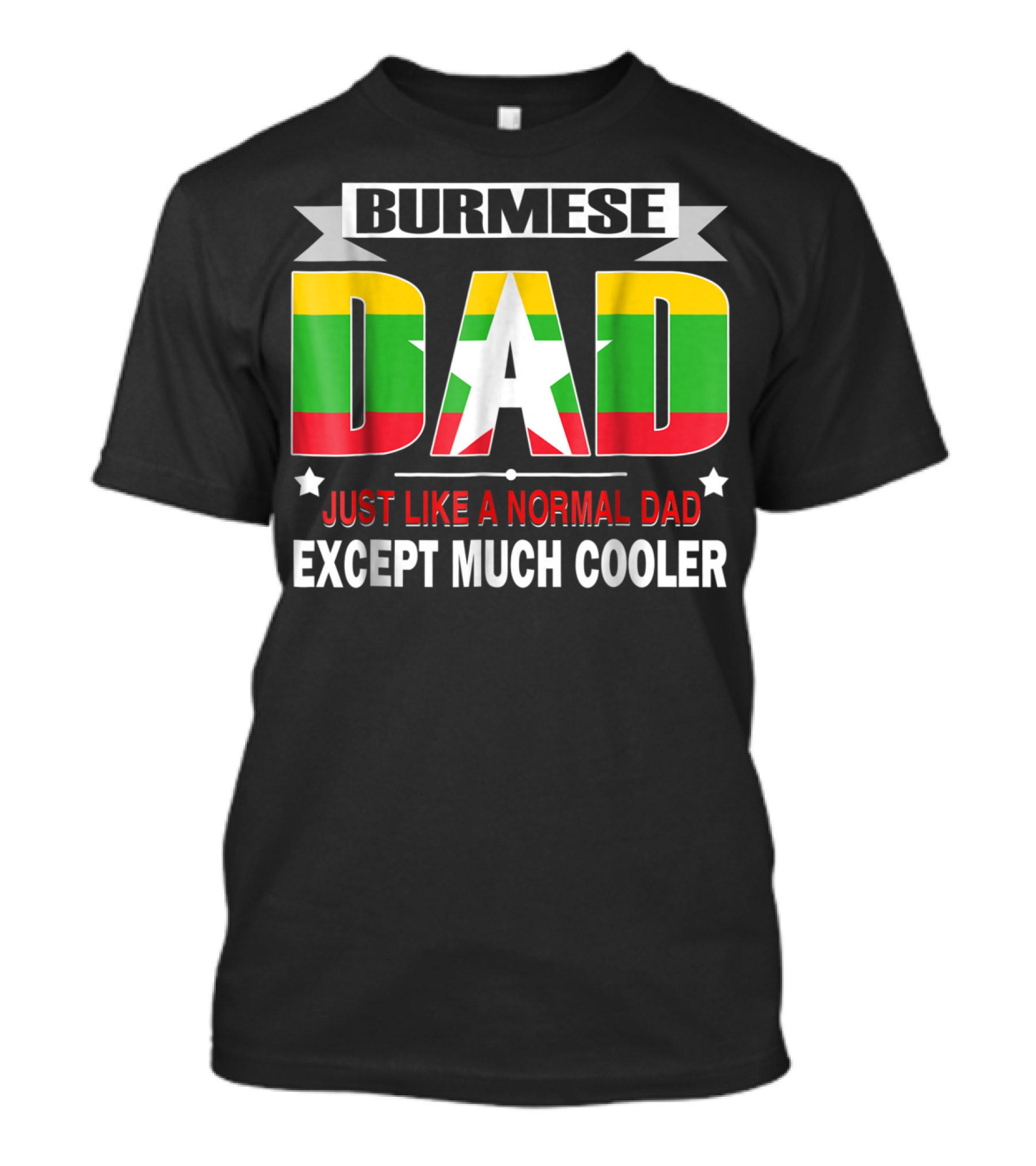 Burmese Dad Just Like A Normal Dad Except Much Cooler Flag76 T-Shirt