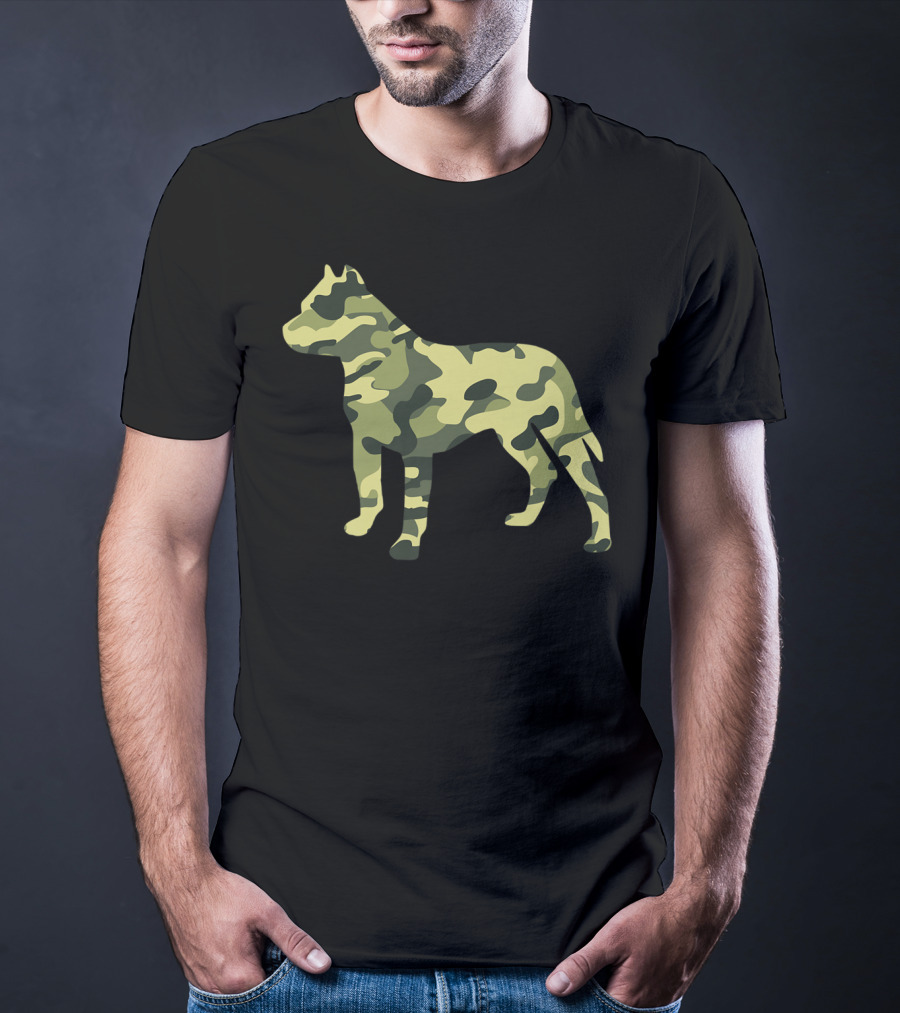 Camouflage Pitbull Mom Pitbull Dad Camo Pit Bull T-Shirt