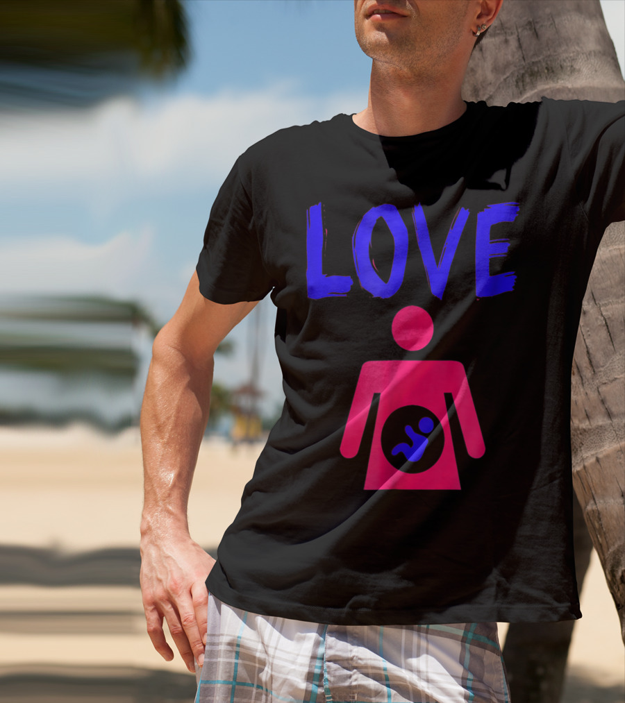 LOVE DAD MOM SON PREGNANCY T-Shirt