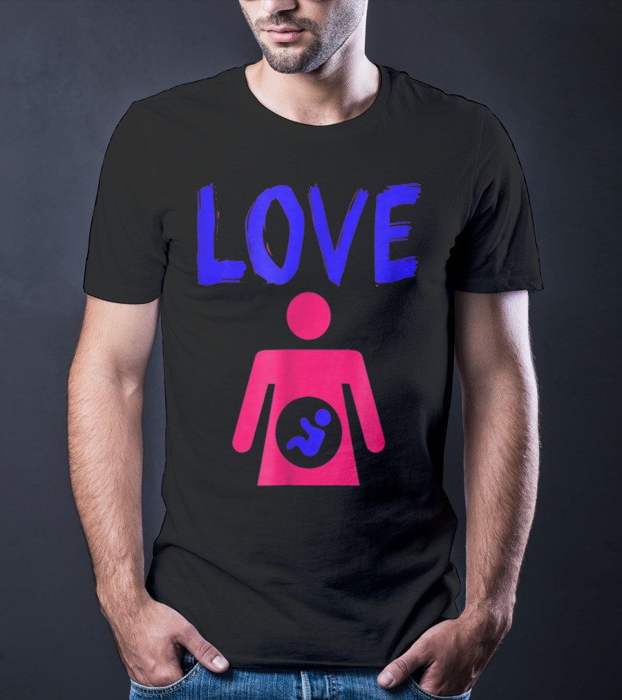 LOVE DAD MOM SON PREGNANCY T-Shirt