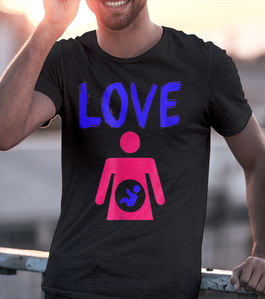 LOVE DAD MOM SON PREGNANCY T-Shirt