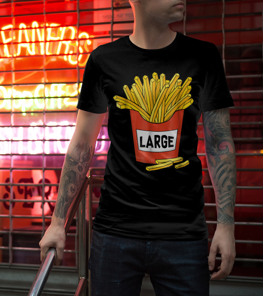 Large Golden French Fries Dad Coolest Big Collection T-Shirt