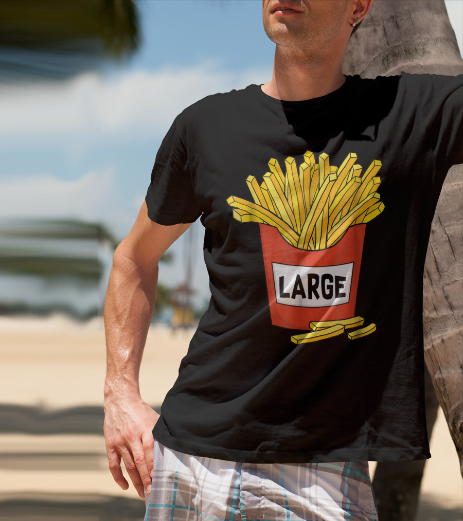 Large Golden French Fries Dad Coolest Big Collection T-Shirt