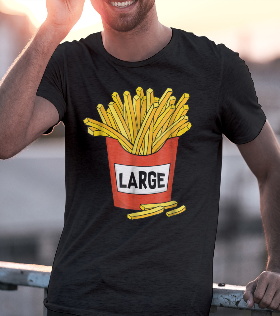 Large Golden French Fries Dad Coolest Big Collection T-Shirt