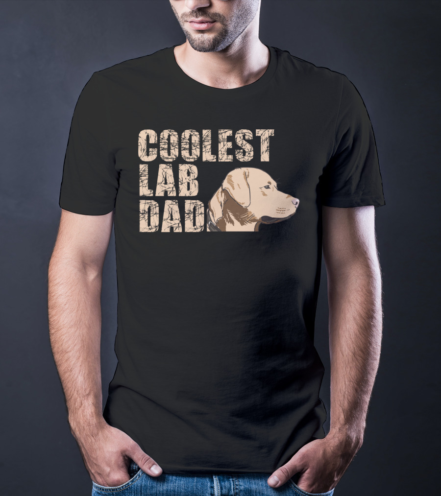 Coolest Lab Dad Dog Labrador Retriever Dad T-Shirt