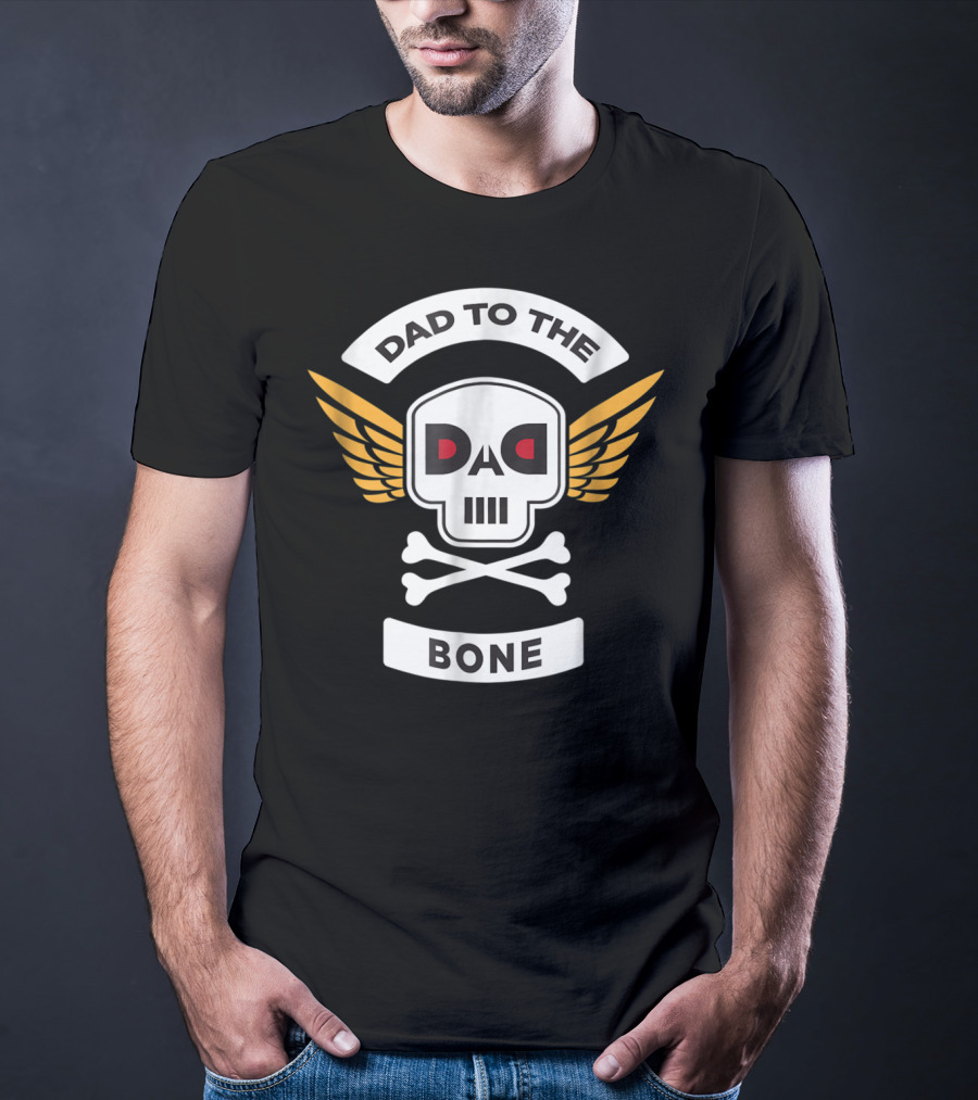 DAD To The Bone Skull Wings Sioux City Rap Merch15 T-Shirt