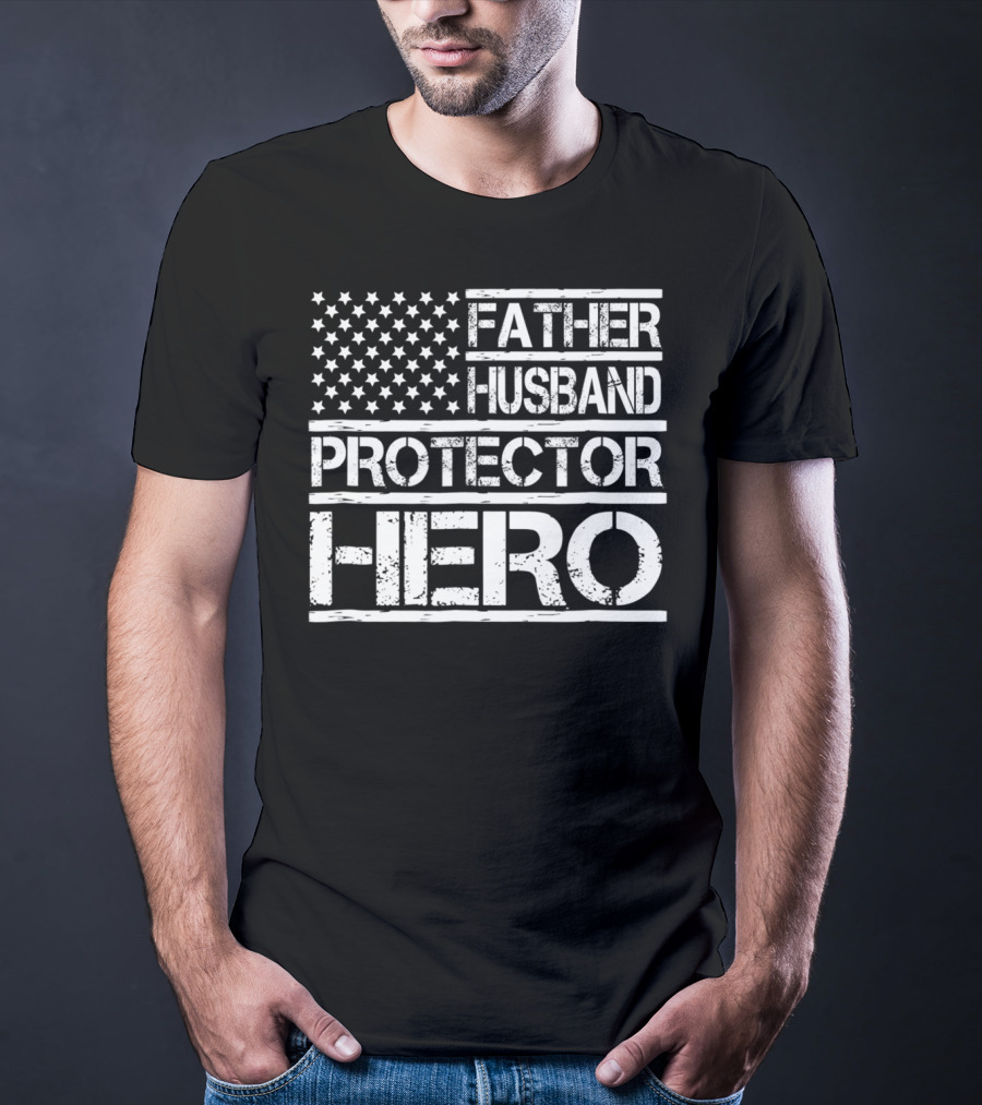 Father Husband Protector Hero Dad96 Birthday Day T-Shirt