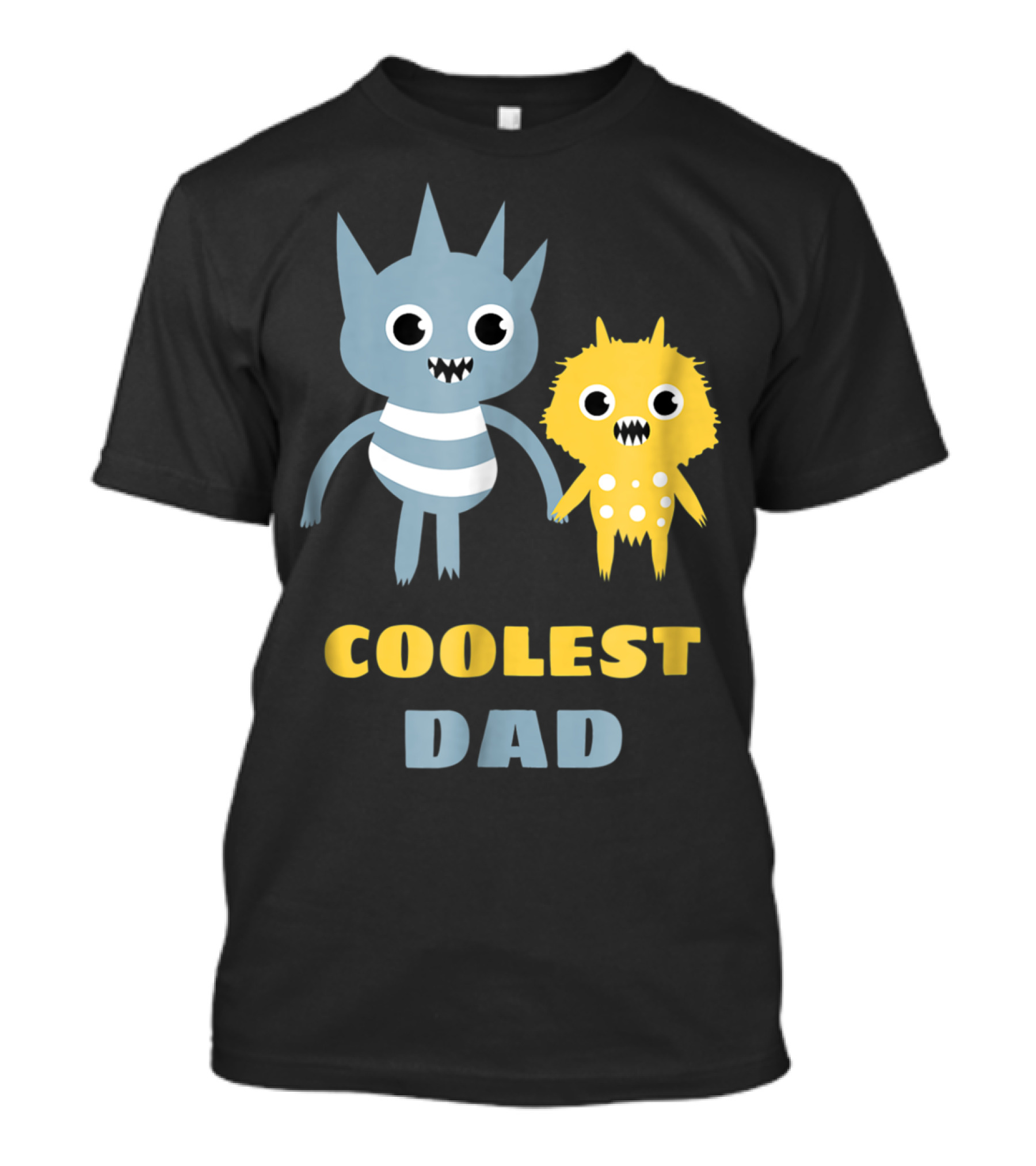 Coolest Dad Funny Monster Creatures Holding Hands T-Shirt