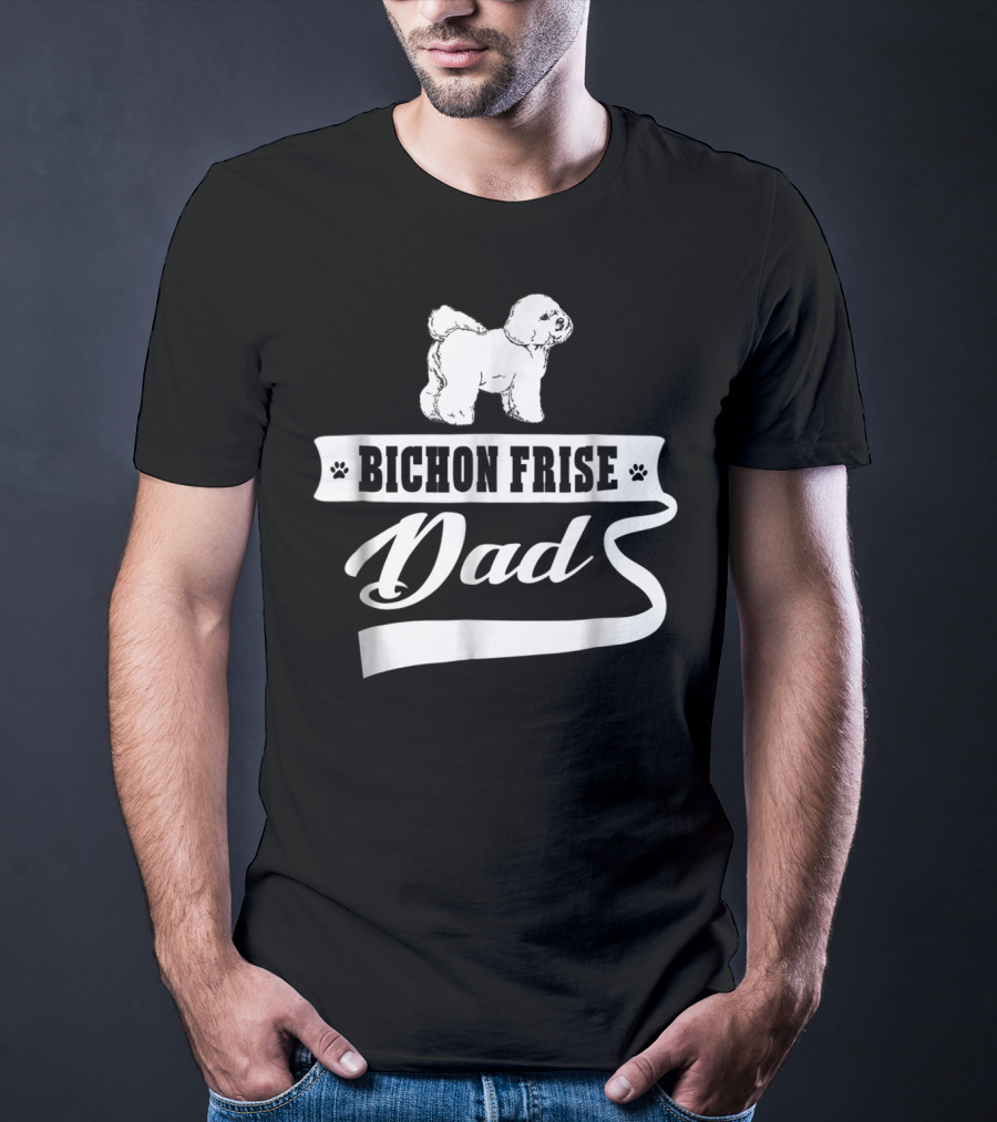 Bichon Frise Dad Mens Animal Dogs T-Shirt